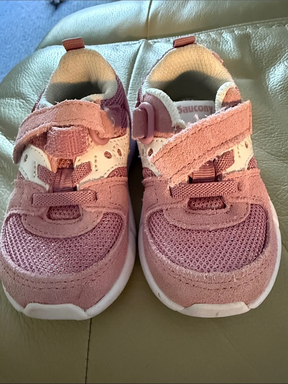 Infant Baby Saucony Jazz Lite 2.0 Pink Blush Suede Sneaker Size 4.5